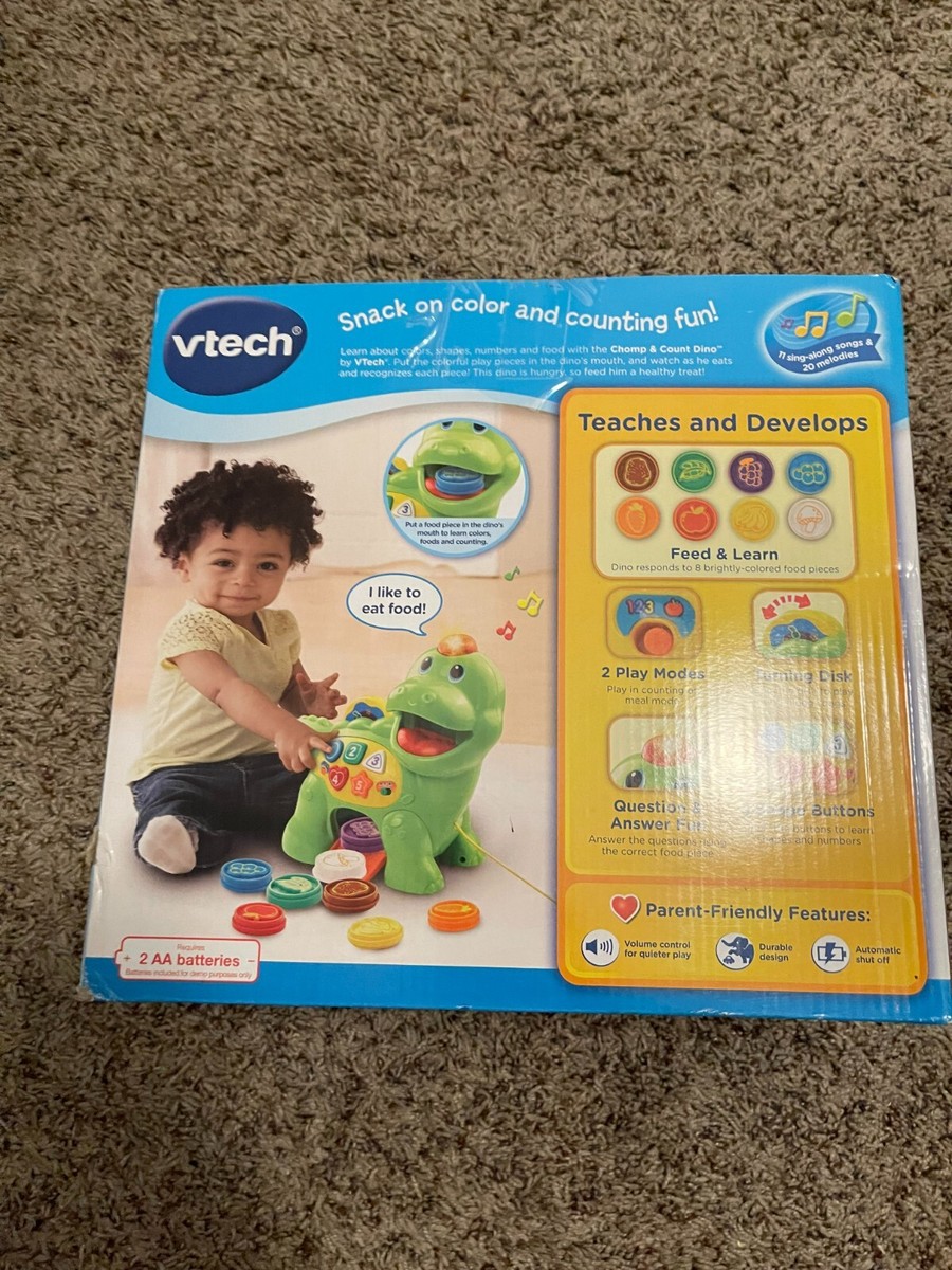 VTech Feed Me Dino Toy - Interactive Musical Baby Toy With Food Pieces For Ages 1-3