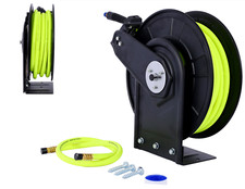 300 PSI Retractable Air Hose Reel with 3/8" Inch x 50Ft Hose Auto Rewind