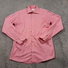 Eton Button Up Shirt Mens Size 40 I 15-3/4 Slim Fit Pink Cotton Sweden Mint