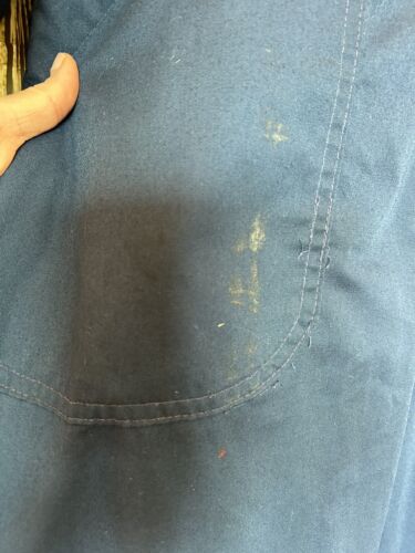 Men's VTG? Military Defense Personnel Coveralls Size 42L Navy Blue Some Wear - Picture 3 of 11