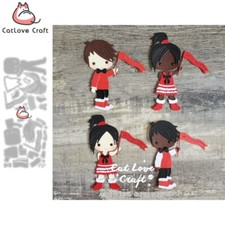 Christmas Girl Boy Metal Cutting Dies Scrapbooking Card Making Craft Embossing