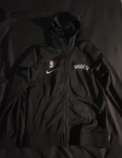 Men's Brooklyn Nets Nike Black Showtime Performance Full-Zip Hoodie Size Medium 