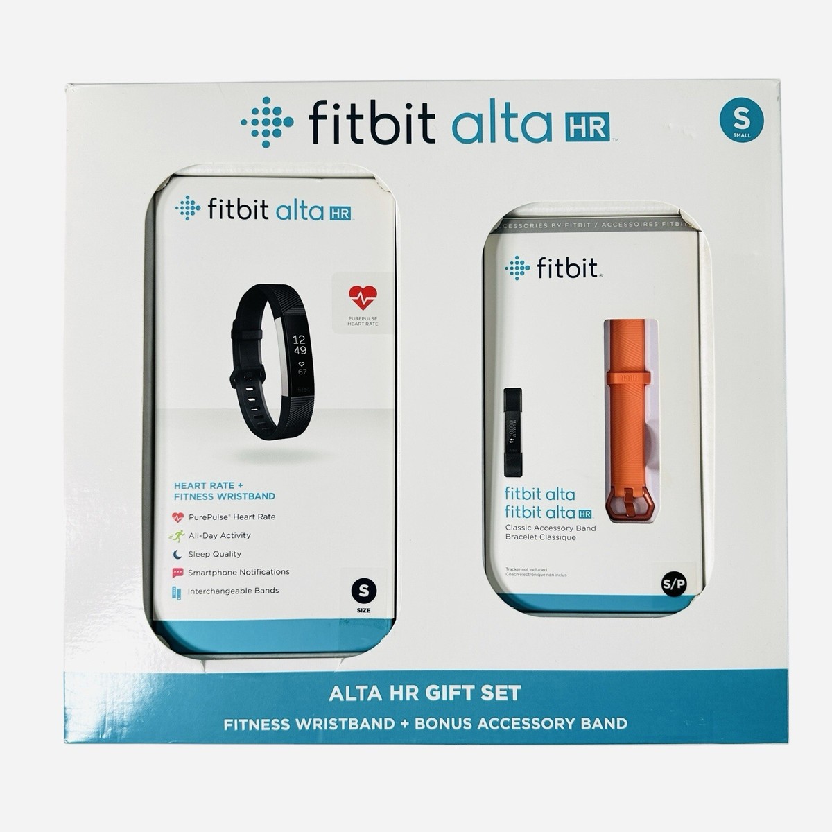 Fitbit Alta HR S Fitness Tracker Black Coral Band Heart Rate  display picture 3
