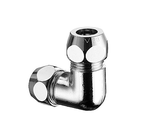 GOMITO A COMPRESSIONE BANNINGER F 1/2'' x 12 mm TUBO RAME OMOLOGATO