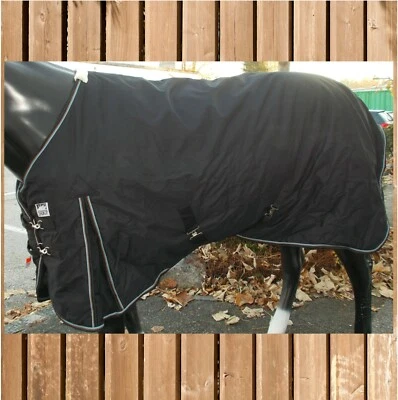 Eskadron Ripstop Weidedecke Cotton 300g, Winterdecke heavy, wasserdicht, schwarz