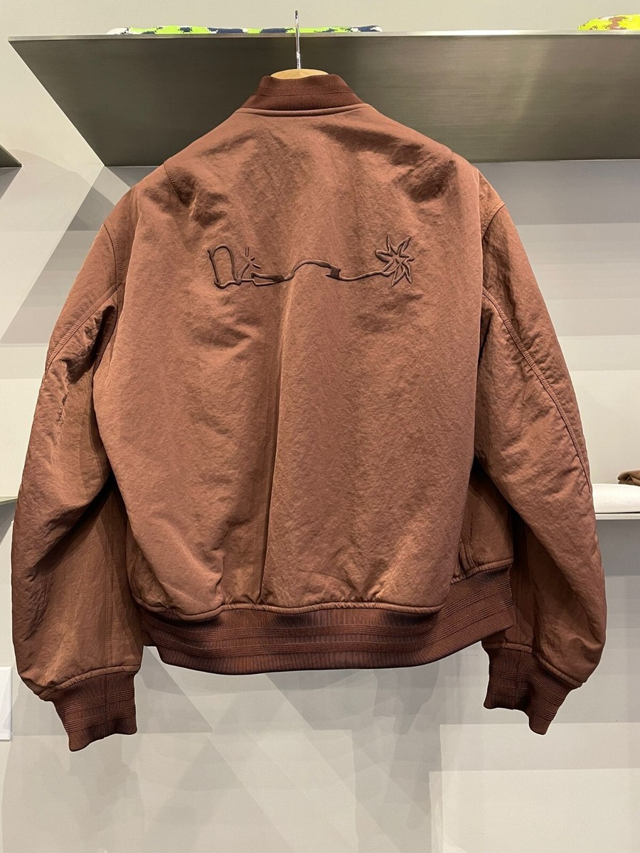 Dior , Travis x Dior Embroidered Bomber Jacket in Brown