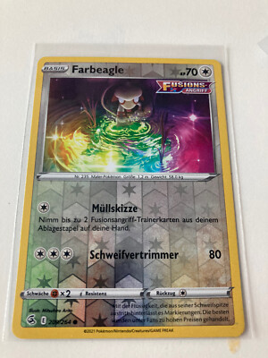 Pokemon Karte Farbeagle  Reverse Holo 209/264 Fusions Angriff