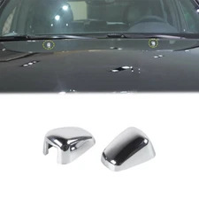 Front Windshield Spray Nozzle Trim For Jeep Grand Cherokee 2011+ Chrome Silver