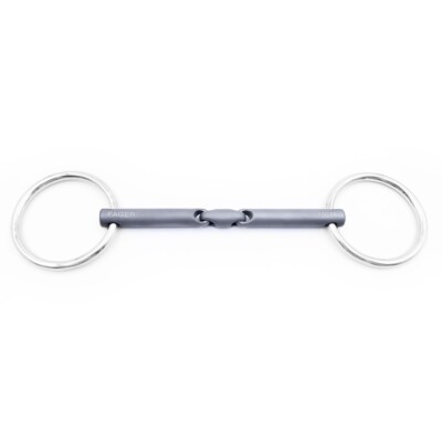 Fager Madeleine Titanium Double Joint Loose Ring Bradoon