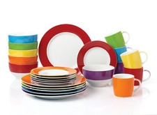 24PC Rainbow Band Dinner Set
