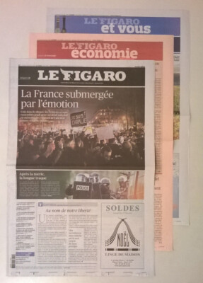 LE FIGARO Nr. 21 903 vom 09.01.2015 - Frankreich von Emotionen überwältigt / Toyota: Batterie