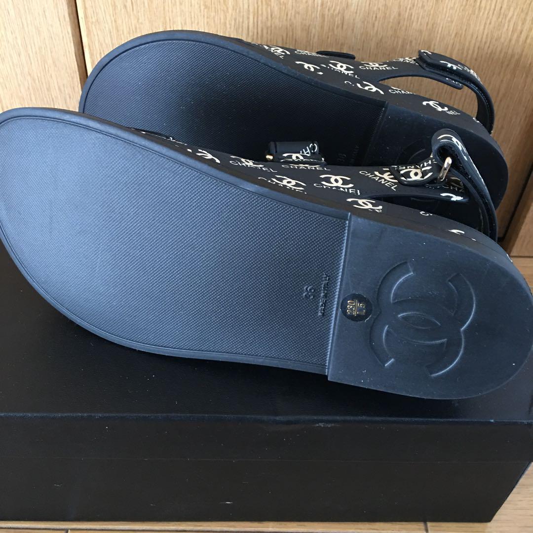 美品❣️正規品CHANEL ブラック ロゴ サンダル 箱・保存袋付き シャネル(CHANEL) | 通販・人気ランキング - 価格.com