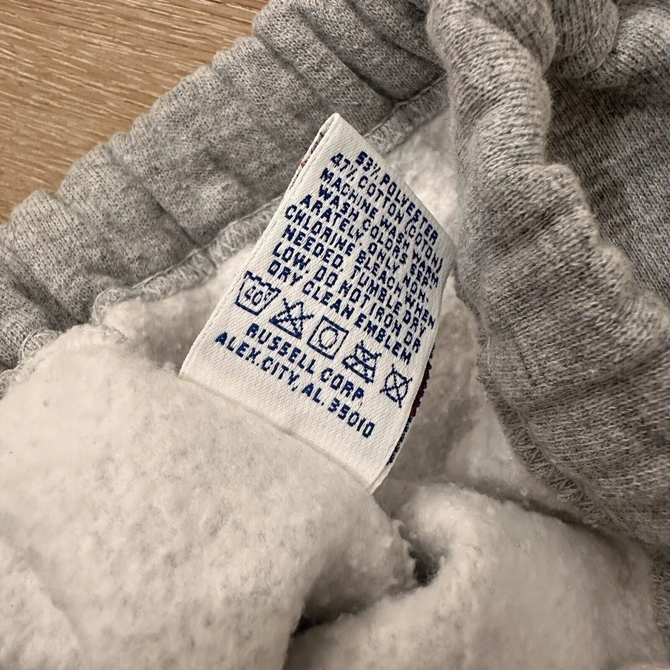 Calça de moletom vintage Auburn Tigers Youth L Russell cinza atlética lã anos 90 - Imagem 4 de 4