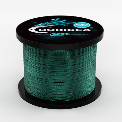 Dorisea NEVER FADE 8 Strands Moss Green No Dye Braided Fishing line 100m-2000m