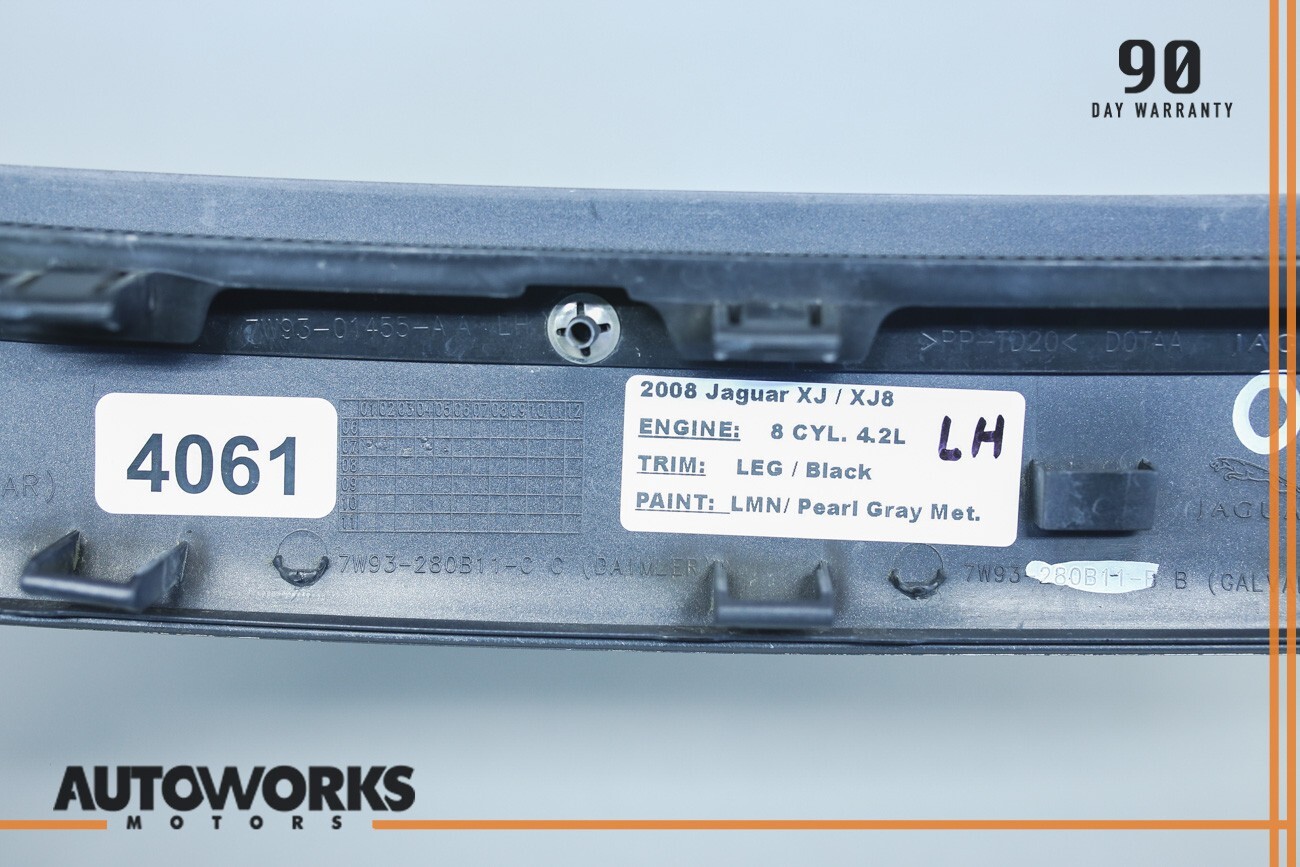 0809 Jaguar XJ8 X358 Front Left Driver Side Fender Vent Finisher OEM