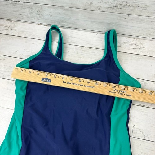 Lands' End One Piece Swimsuit blue green Size Medium NWT - Picture 8 of 12