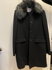 Brooks Brothers Black Wool Knee-length Winter Coat