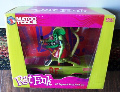 MATCO TOOLS ED ROTH RAT FINK FIGURE 1960 PLYMOUTH FURY DIE CAST MOPAR STOCK CAR