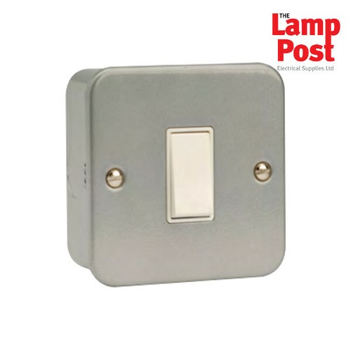 Interruptor de luz único revestido de metal 1 banda 2 vías y caja trasera - CL011 eBay