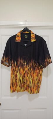 Benny's Flames Bowling Shirt XL !