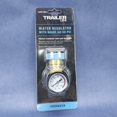 #ad RV 360 Water Pressure Regulator With Gauge New In Damaged Package $23.99