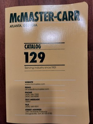 Like New McMaster Carr Work Industrial Business Catalog 129