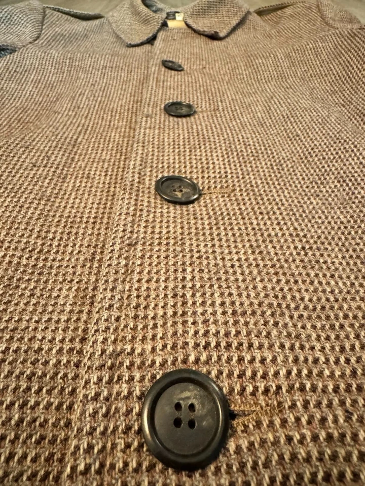 Vintage 70s Energy Manufacturing Wool Overcoat Made in USA Size 38 Mens jacket - Image 3 of 4