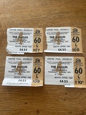 THE EAGLES Concert Tickets   Empire Pool Wembley x4 tickets .28/4/77 