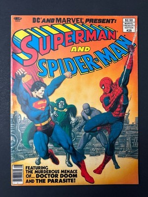 SUPERMAN AND SPIDER-MAN #28 Comic Book DC Marvel Treasury