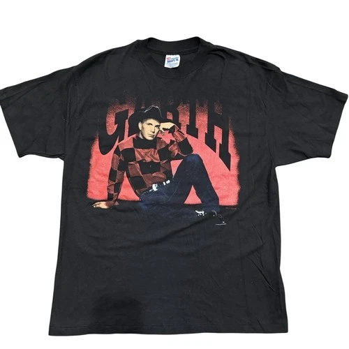 Garth Brooks World Tour Shirt Single Stitch Hanes B 1990s vintage concert t-shirt, vintage, size XL, single stitch, B+ condition