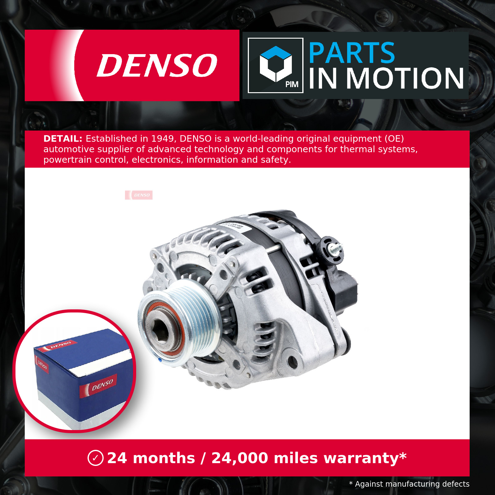 Alternator fits TOYOTA LAND CRUISER KDJ15 3.0D 2011 on 1KD-FTV Denso 2706030070