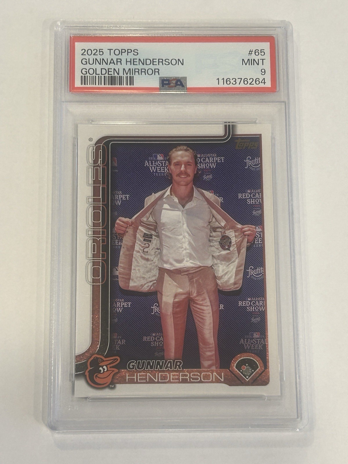 2025 Topps Gunnar Henderson Golden Mirror SSP #65 Orioles PSA 9 SHIPS FREE!