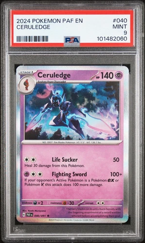 2024 Pokémon Scarlet & Violet Ceruledge #40 Sv: Paldean Fates Holo PSA 9 Mint