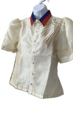 Barong Tagalog Women's Blouse Philippine Color Sinag Size Large Elegant Luxury