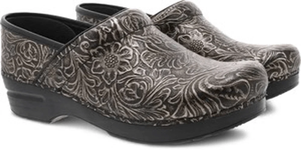 NEW Dansko Professional Clog in Tooled Black Antique Leather NIB Granola Girl