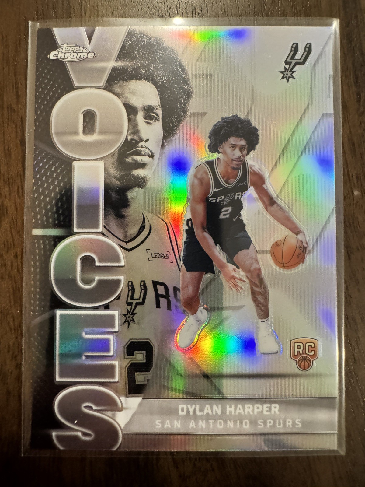 2025-26 Topps Chrome Dylan Harper Voices Refractor Rookie Spurs