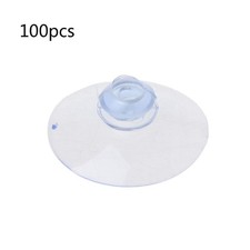 100 Pcs Clear Suction Cups Without Hooks Sucker Pads for Decor Glass Window Wall