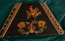 Vintage Russian Folk Lap Harp Hand painted 