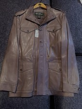 NEW NWT 348 VTG 90s Y2K EDDIE BAUER Buttery Soft Leather Jacket MEDIUM M