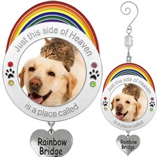 Pet Memorial Gifts for Dogs - Rainbow Bridge - Cat Ornament - Choose The Cust...