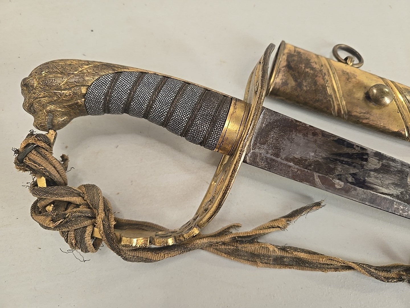 Napoleonic Wars British Pattern 1803 Infantry Officers Sword w/Scabbard - Etched