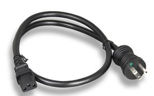 Hospital Grade Heavy Duty Power Cord Black Nema 5 15p C13 14awg 15A 125V 10FT