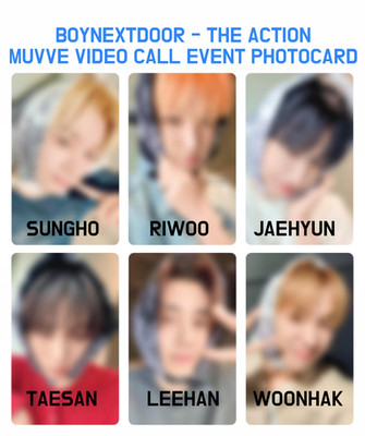 BOYNEXTDOOR The Action muvve トレカ 特典 presale [BOYNEXTDOOR] THE ACTION MUVVE Video Call Event Photocard