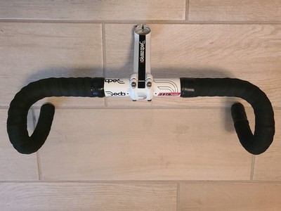 DEDA Elementi Zero 100 Handlebars 42cm 31.8 + Deda Zero1 130 mm Stem Gloss White