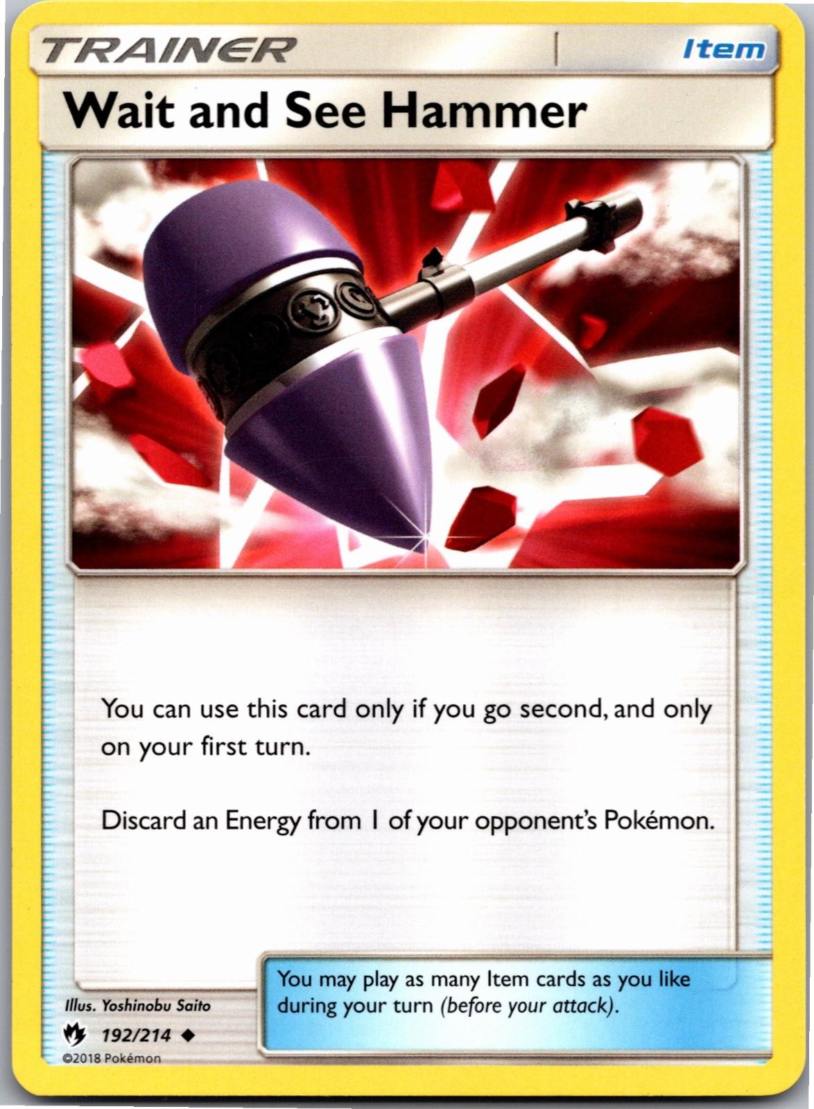 Wait and See Hammer 192/214 Uncommon Lost Thunder Pokemon Near Mint