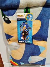 NEW Sonic The Hedgehog Large 28" x 58" 100 Cotton Beach Pool Towel