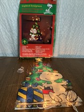 Older Stock Peanuts Snoopy Christmas Tree Lighted Sculpture Works 15  