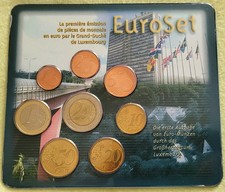 Offizieller KMS Luxemburg  2002 - 1 Ct-2 € im OF, Fehlbeschr. verkupferter Stahl