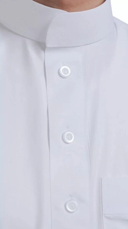 AlAseel blanco Thobe Jalabiyah Hombres Árabe Musulmán Saudi Dishdash ثوب... - Imagen 4 de 4