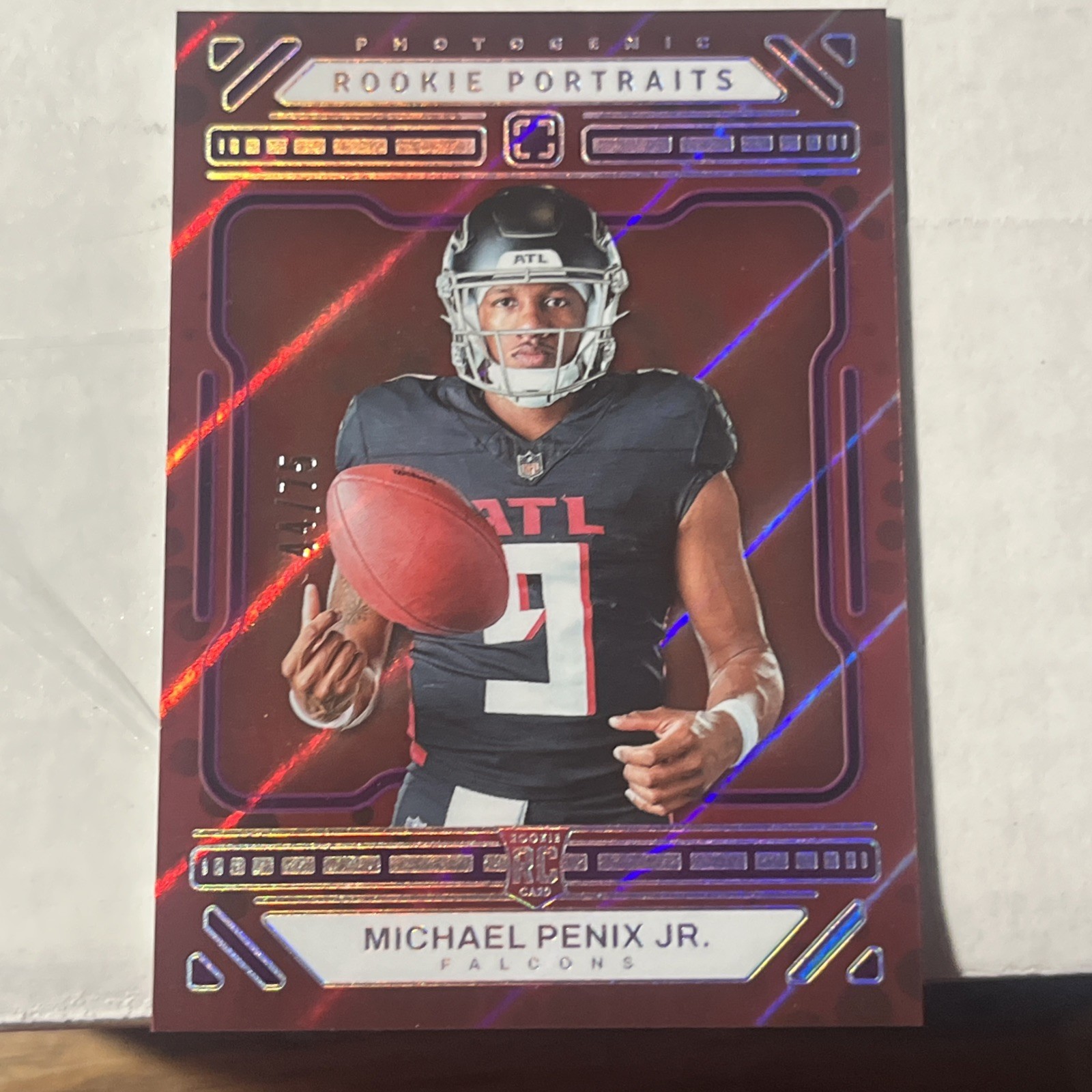 2024 Panini Photogenic - Rookie Portraits Michael Penix Jr - Purple 44/75 (RC)